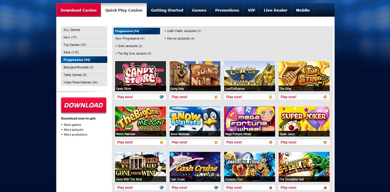 Party Casino Instant Games Lobby party casino review