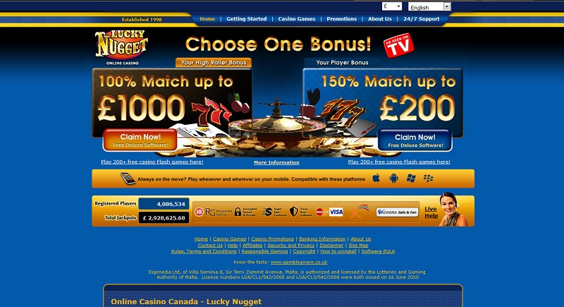 Lucky Nugget Home Page lucky nugget casino review