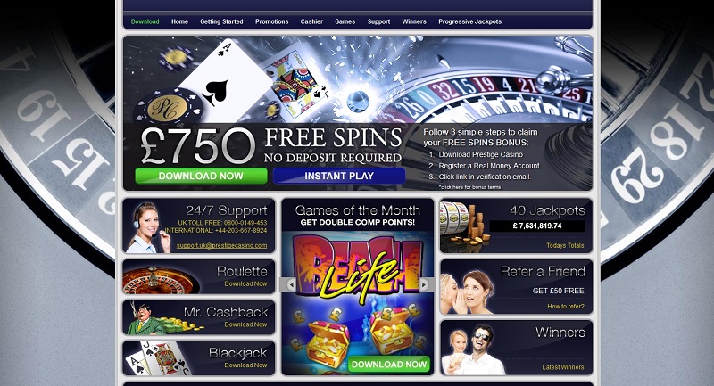 Prestige Casino Home Page Prestige casino review